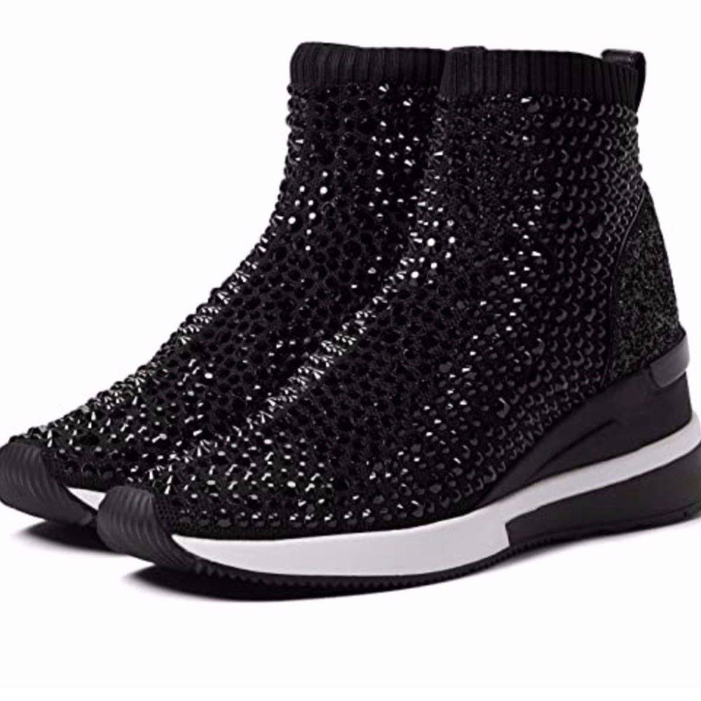 Michael Kors Skyler Stretch Knit Black Bootie Size 7 1/2